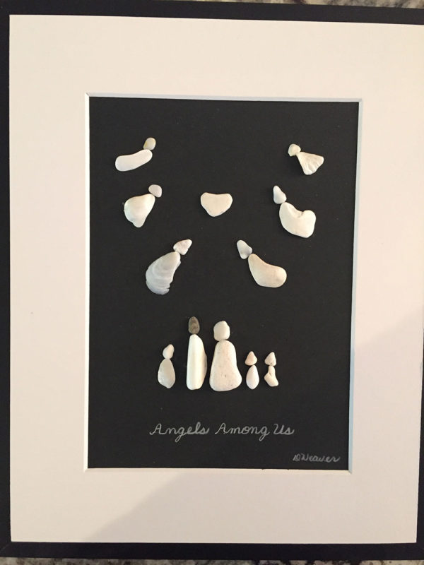 pebble art - family